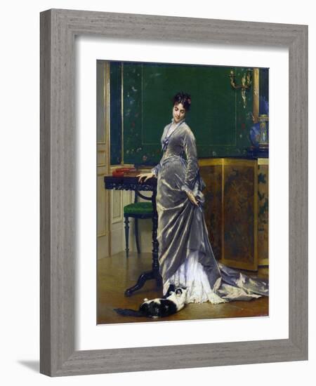 The Playful Cat-Gustave Leonard de Jonghe-Framed Giclee Print