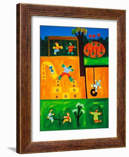 The playground, 2001,(oil on linen)-Cristina Rodriguez-Framed Giclee Print