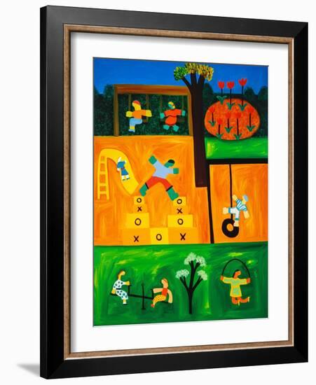 The playground, 2001,(oil on linen)-Cristina Rodriguez-Framed Giclee Print