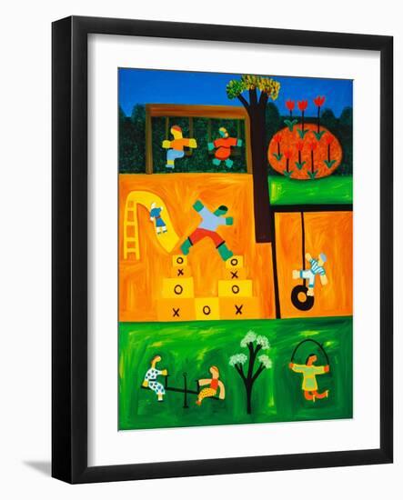 The playground, 2001,(oil on linen)-Cristina Rodriguez-Framed Giclee Print