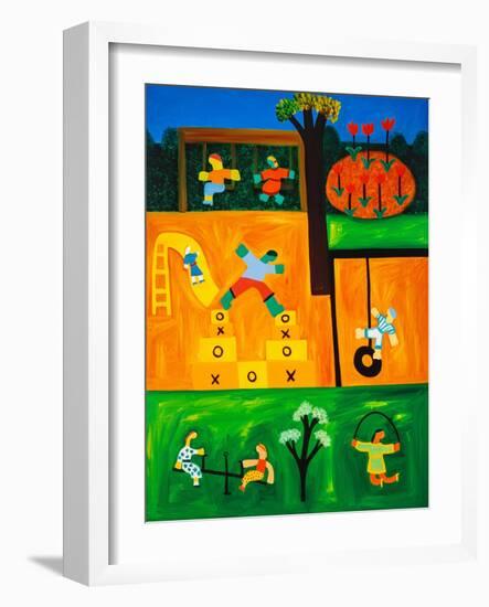 The playground, 2001,(oil on linen)-Cristina Rodriguez-Framed Giclee Print