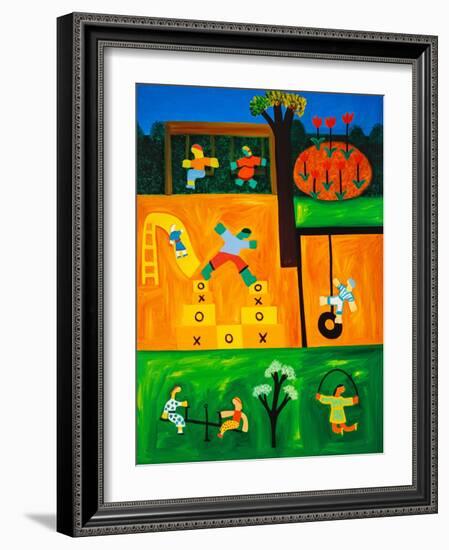 The playground, 2001,(oil on linen)-Cristina Rodriguez-Framed Giclee Print