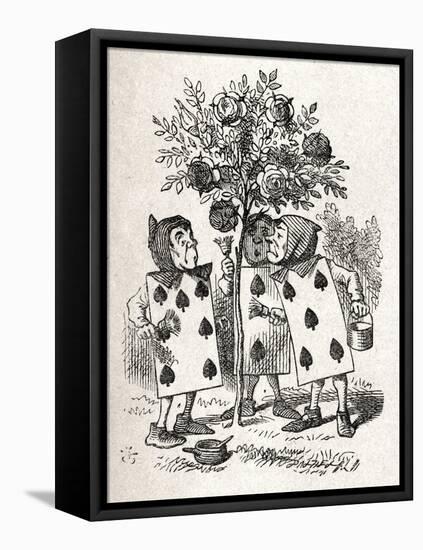 The playing-card Gardeners painting-John Tenniel-Framed Premier Image Canvas