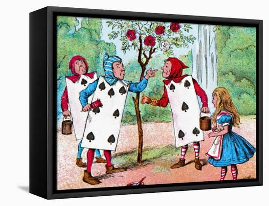 'The Playing cards painting the Rose Bushes', c1910-John Tenniel-Framed Premier Image Canvas
