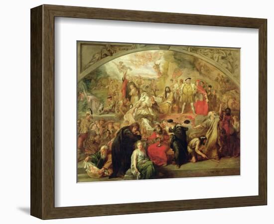 The Plays of William Shakespeare, 1849 (Oil on Canvas)-John Gilbert-Framed Giclee Print