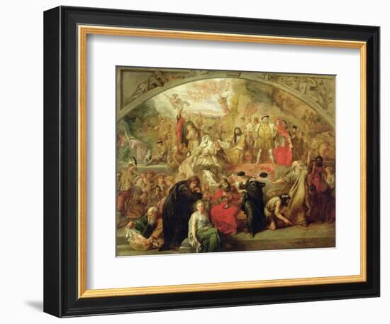 The Plays of William Shakespeare, 1849 (Oil on Canvas)-John Gilbert-Framed Giclee Print