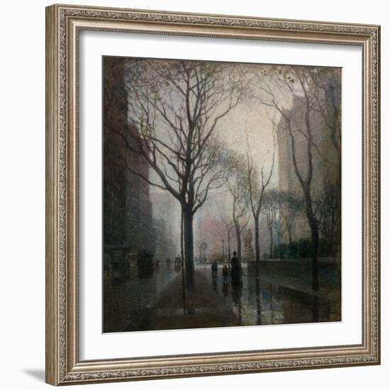 The Plaza after the Rain, 1908-Paul Cornoyer-Framed Giclee Print