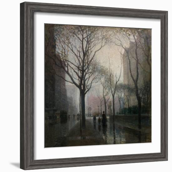 The Plaza after the Rain, 1908-Paul Cornoyer-Framed Giclee Print