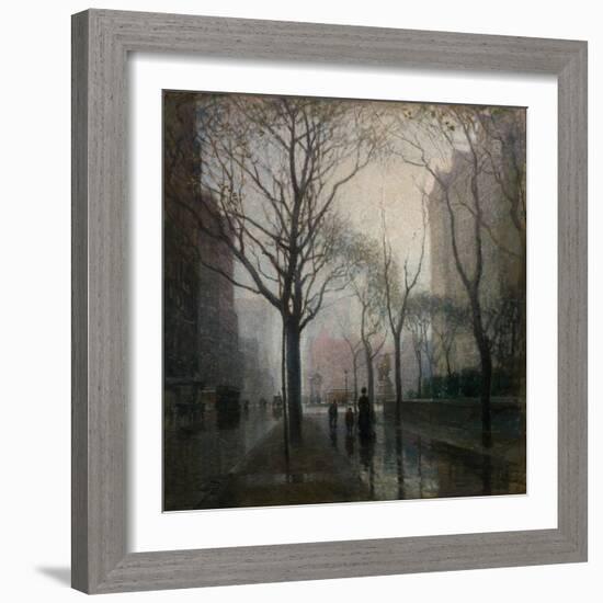 The Plaza after the Rain, 1908-Paul Cornoyer-Framed Giclee Print