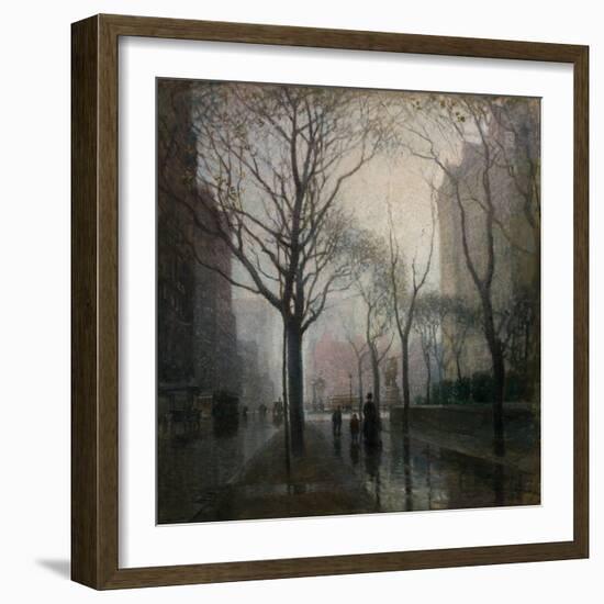 The Plaza after the Rain, 1908-Paul Cornoyer-Framed Giclee Print