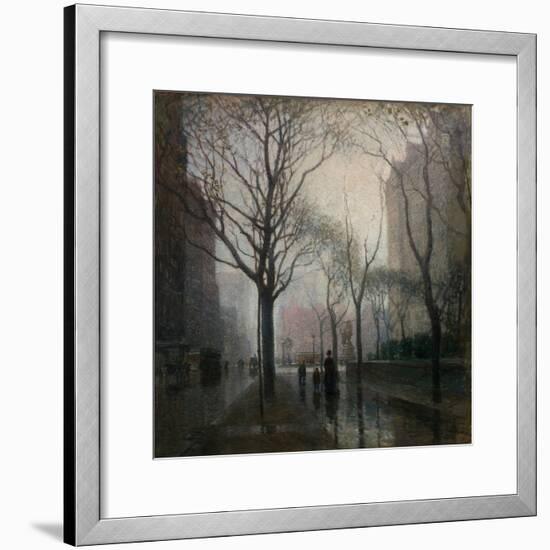 The Plaza after the Rain, 1908-Paul Cornoyer-Framed Giclee Print