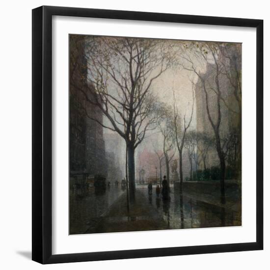 The Plaza after the Rain, 1908-Paul Cornoyer-Framed Giclee Print