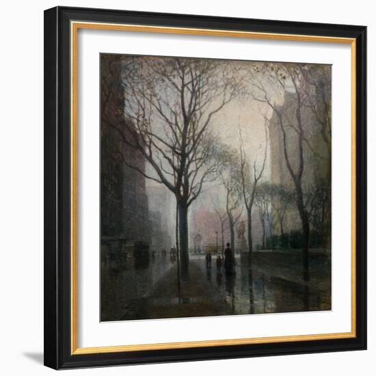 The Plaza after the Rain, 1908-Paul Cornoyer-Framed Giclee Print