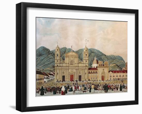 The Plaza de Bolivar, Bogota, 1837-J. Castillo-Framed Giclee Print