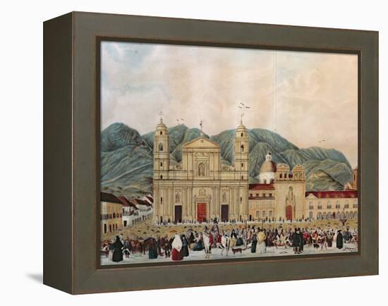 The Plaza de Bolivar, Bogota, 1837-J. Castillo-Framed Premier Image Canvas