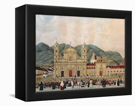 The Plaza de Bolivar, Bogota, 1837-J. Castillo-Framed Premier Image Canvas