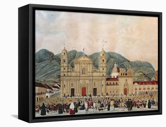 The Plaza de Bolivar, Bogota, 1837-J. Castillo-Framed Premier Image Canvas