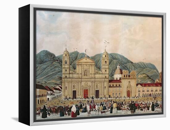 The Plaza de Bolivar, Bogota, 1837-J. Castillo-Framed Premier Image Canvas