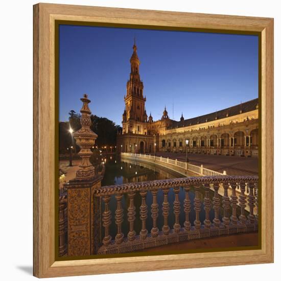 The Plaza De Espana Is a Plaza Located in the Maria Luisa Park, in Seville, Spain-David Bank-Framed Premier Image Canvas
