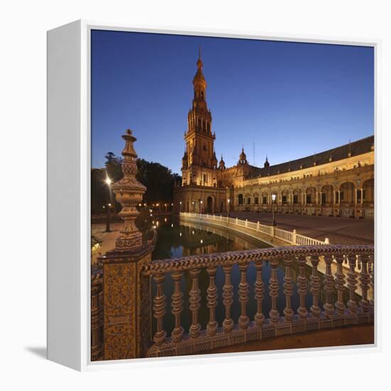 The Plaza De Espana Is a Plaza Located in the Maria Luisa Park, in Seville, Spain-David Bank-Framed Premier Image Canvas