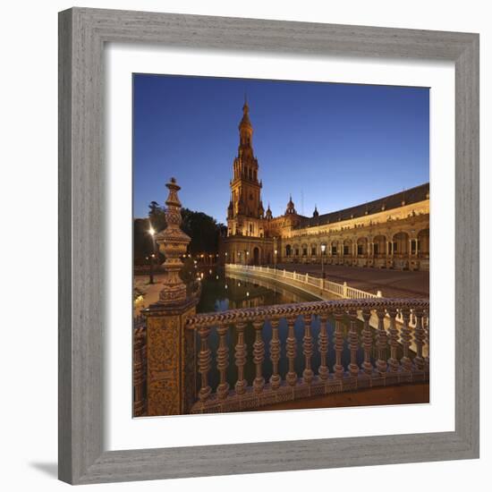 The Plaza De Espana Is a Plaza Located in the Maria Luisa Park, in Seville, Spain-David Bank-Framed Photographic Print