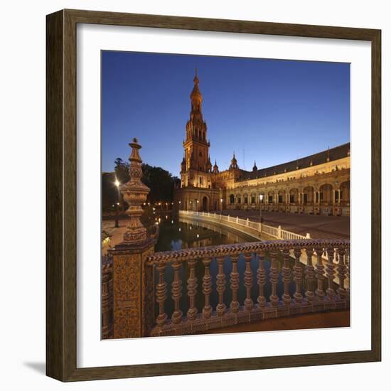 The Plaza De Espana Is a Plaza Located in the Maria Luisa Park, in Seville, Spain-David Bank-Framed Photographic Print