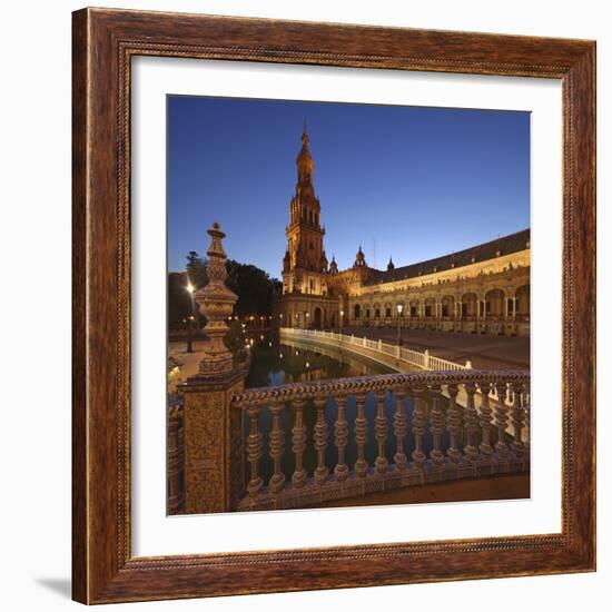 The Plaza De Espana Is a Plaza Located in the Maria Luisa Park, in Seville, Spain-David Bank-Framed Photographic Print