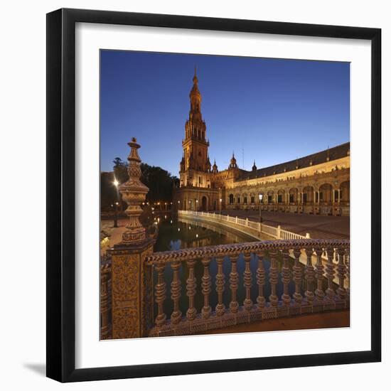 The Plaza De Espana Is a Plaza Located in the Maria Luisa Park, in Seville, Spain-David Bank-Framed Photographic Print