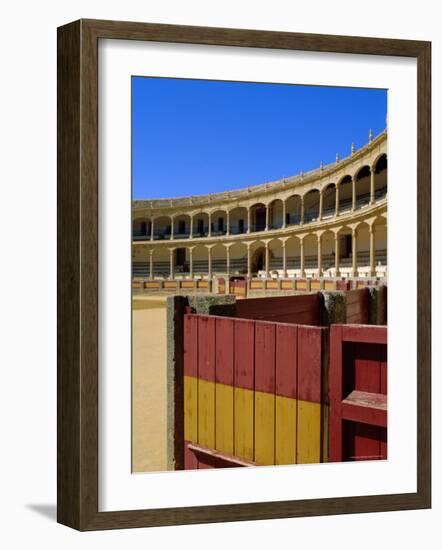 The Plaza De Toros Dating from 1784, the Oldest Bullring in the Country, Ronda, Andalucia, Spain-Fraser Hall-Framed Photographic Print