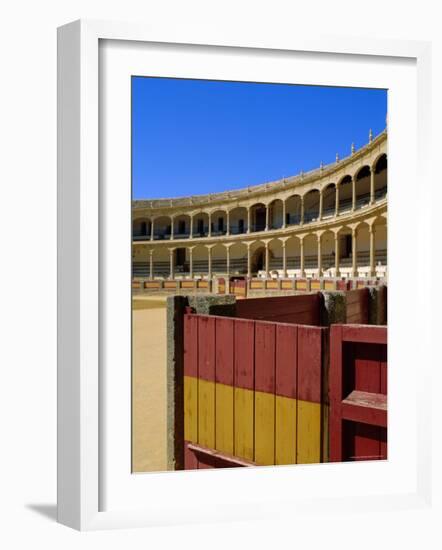 The Plaza De Toros Dating from 1784, the Oldest Bullring in the Country, Ronda, Andalucia, Spain-Fraser Hall-Framed Photographic Print