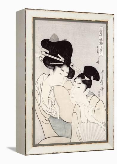 The Pleasure of Conversation, from the Series Tosei Kobutsu Hakkei-Kitagawa Utamaro-Framed Premier Image Canvas