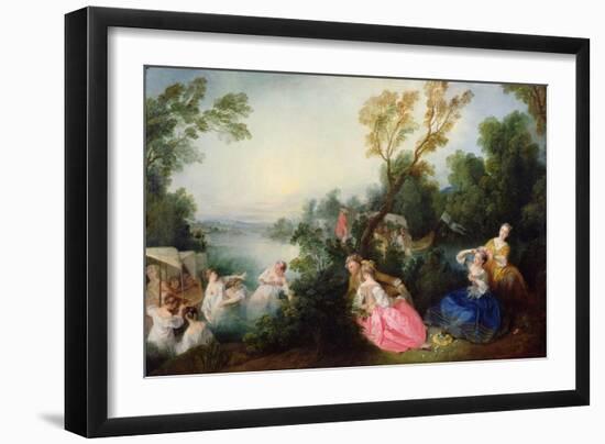 The Pleasures of Bathing-Nicolas Lancret-Framed Giclee Print