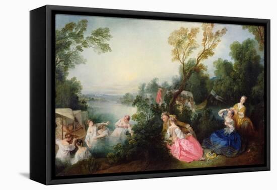 The Pleasures of Bathing-Nicolas Lancret-Framed Premier Image Canvas