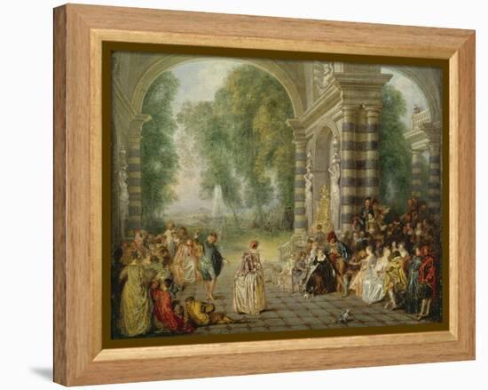 The Pleasures of the Ball, 1715/16-Jean Antoine Watteau-Framed Premier Image Canvas