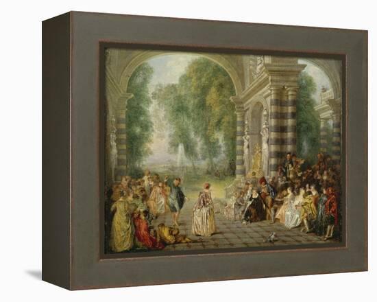 The Pleasures of the Ball, 1715/16-Jean Antoine Watteau-Framed Premier Image Canvas