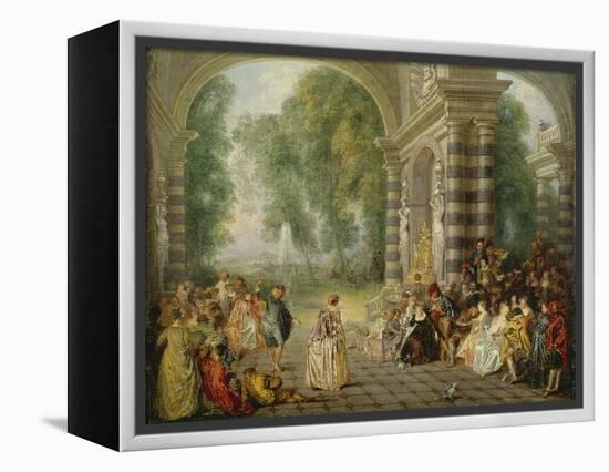 The Pleasures of the Ball, 1715/16-Jean Antoine Watteau-Framed Premier Image Canvas