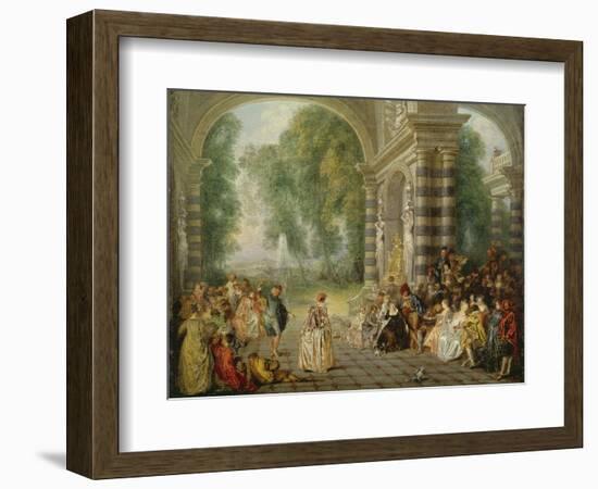 The Pleasures of the Ball, 1715/16-Jean Antoine Watteau-Framed Giclee Print