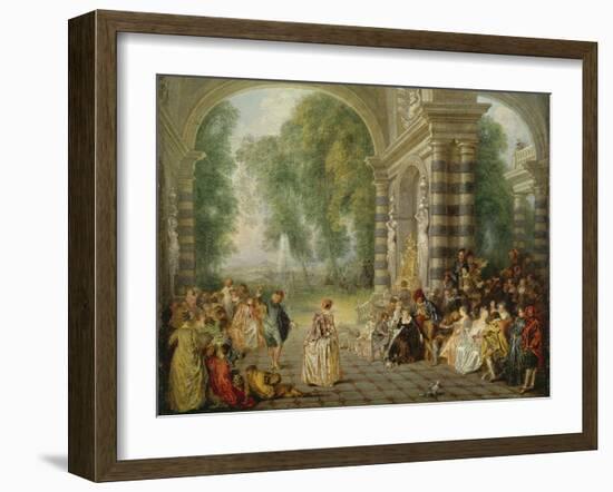 The Pleasures of the Ball, 1715/16-Jean Antoine Watteau-Framed Giclee Print