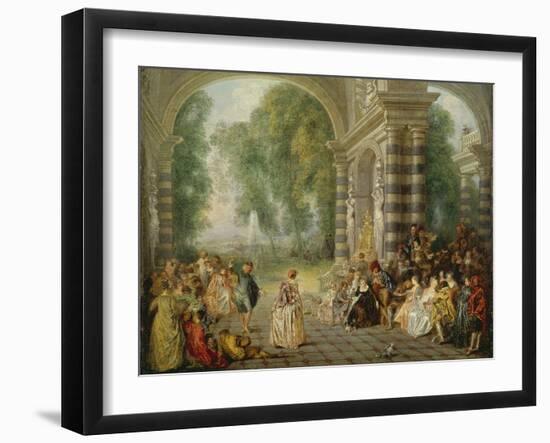 The Pleasures of the Ball, 1715/16-Jean Antoine Watteau-Framed Giclee Print