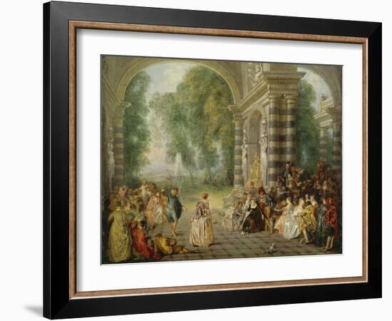 The Pleasures of the Ball, 1715/16-Jean Antoine Watteau-Framed Giclee Print