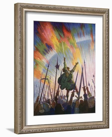 The Pledge-Newell Convers Wyeth-Framed Giclee Print