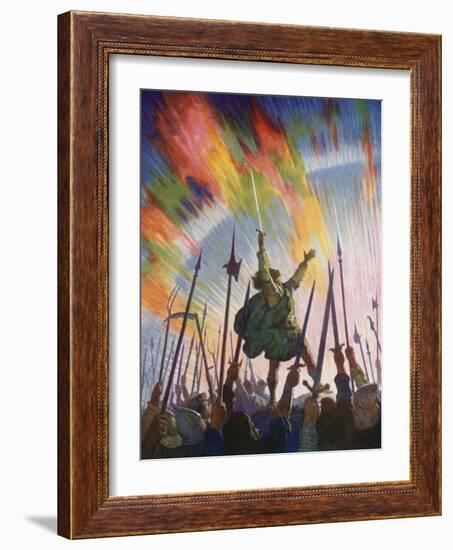 The Pledge-Newell Convers Wyeth-Framed Giclee Print