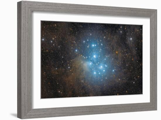 The Pleiades, an Open Star Cluster in the Constellation of Taurus-null-Framed Photographic Print