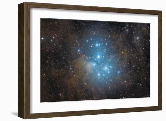 The Pleiades, an Open Star Cluster in the Constellation of Taurus-null-Framed Photographic Print