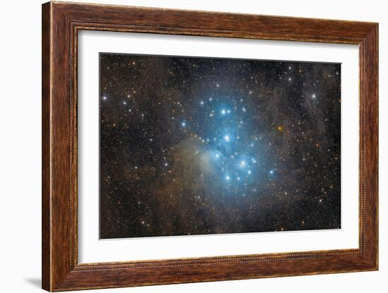 The Pleiades, an Open Star Cluster in the Constellation of Taurus-null-Framed Photographic Print