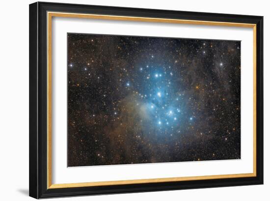 The Pleiades, an Open Star Cluster in the Constellation of Taurus-null-Framed Photographic Print