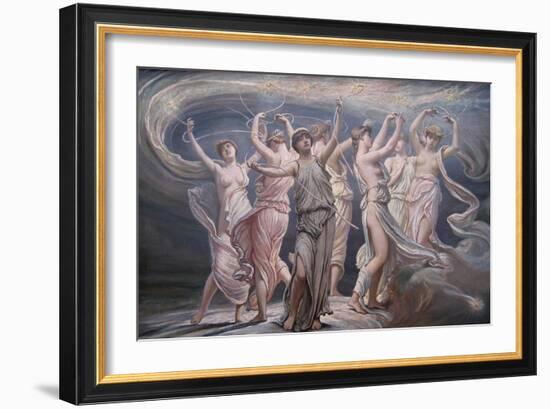 The Pleiades - Seven Sisters-Elihu Vedder-Framed Art Print