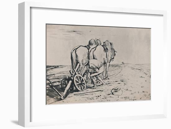 'The Plough', mid-late 19th century, (1946)-Alphonse Legros-Framed Giclee Print