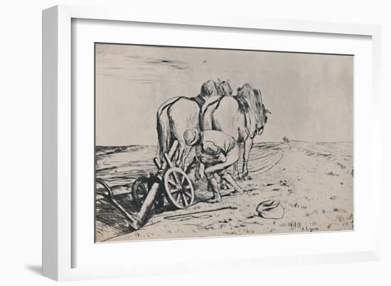 'The Plough', mid-late 19th century, (1946)-Alphonse Legros-Framed Giclee Print