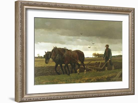 The Ploughman, 1880-Frants Henningsen-Framed Giclee Print